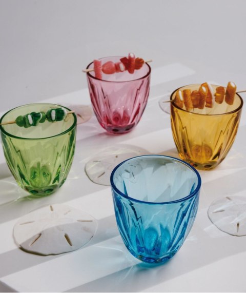 La Rochère Lily — komplet 4 kolorowych szklanek, 250 ml