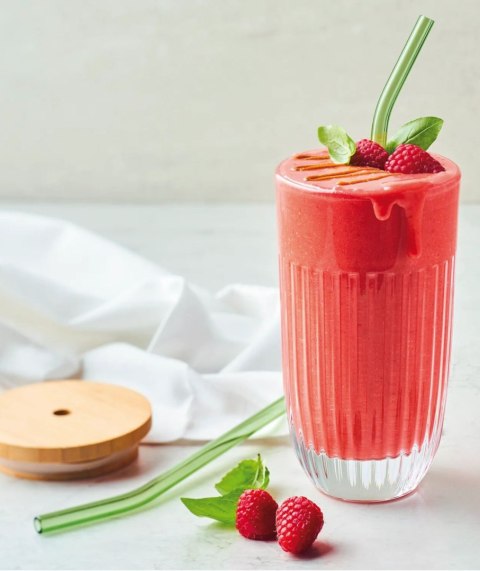 Ouessant Szklanka ze Szklaną Słomką i Pokrywką 400 ml