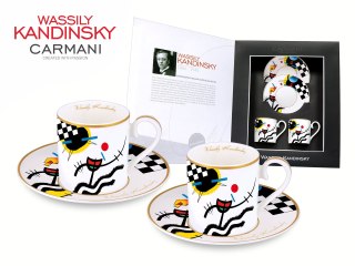 CARMANI Kandinsky Contrasting Sounds / 1924 – 2 filiżanki espresso ze spodkami, 100 ml