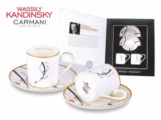 CARMANI Kandinsky Free Curve to the Point — komplet 2 filiżanek espresso, 100 ml