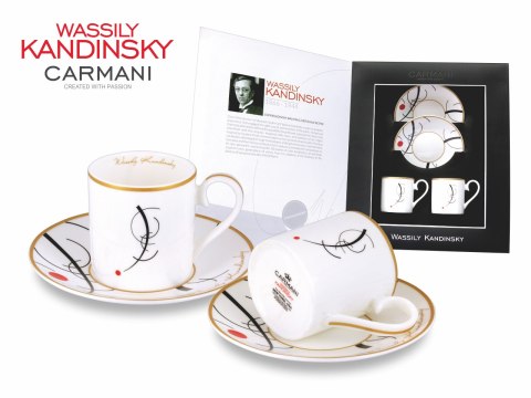CARMANI Kandinsky Free Curve to the Point — komplet 2 filiżanek espresso, 100 ml