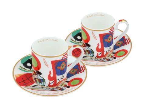 CARMANI Kandinsky Muses — 2 filiżanki espresso ze spodkami, 100 ml