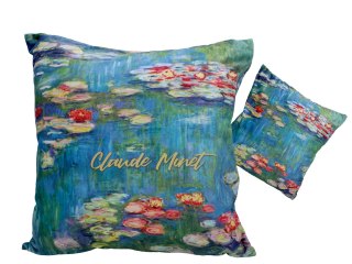 CARMANI Monet Lilie wodne — poduszka z wypełnieniem 49,5 × 49,5 cm