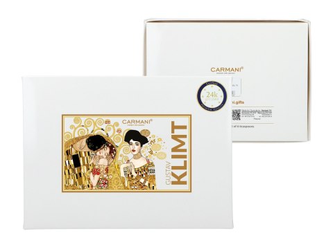 CARMANI Klimt Pocałunek — komplet 6 łyżeczek, powłoka 24K złota