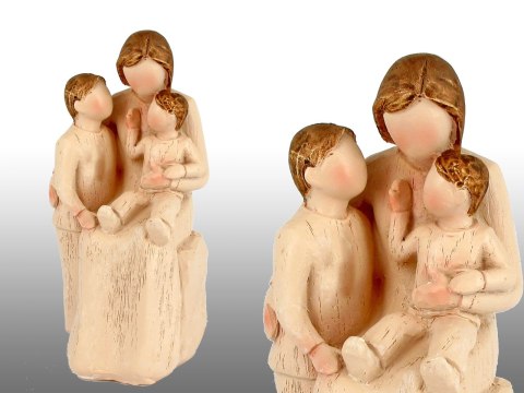 Hanipol Mama z dwojgiem dzieci — figurka rodzinna, 14 cm