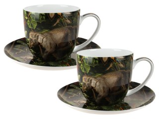 CARMANI Exotic Mood — komplet 2 filiżanek ze spodkami 220 ml, wzór 7105