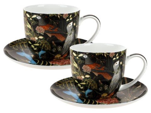 CARMANI Exotic Mood — komplet 2 filiżanek ze spodkami 220 ml, wzór 7106