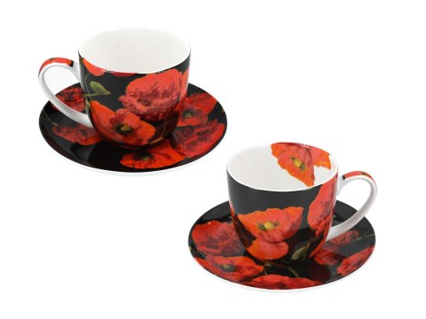 CARMANI Floral Story — komplet 2 filiżanek ze spodkami 220 ml