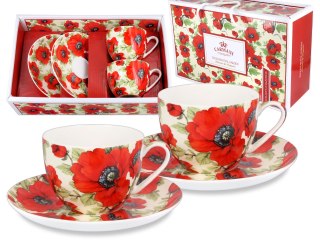 CARMANI Maki – komplet 2 filiżanek ze spodkami, 260 ml