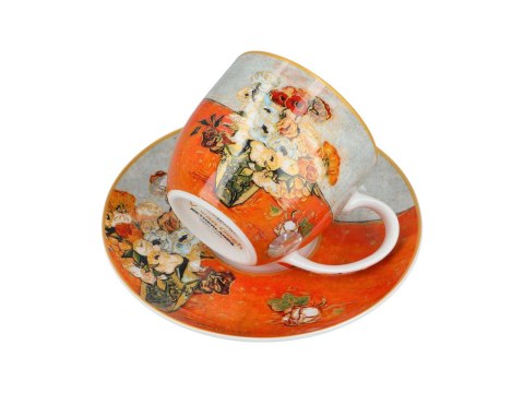 CARMANI Van Gogh – Róże i zawilce, 2 filiżanki ze spodkami, 250 ml
