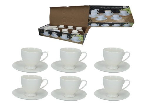 Komplet 6 filiżanek ze spodkami 200 ml — wzór 703-4633
