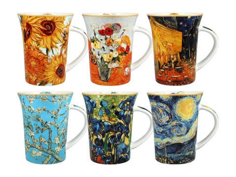 CARMANI Van Gogh — komplet 6 kubków 350 ml w pudełku prezentowym