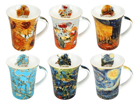 CARMANI Van Gogh — komplet 6 kubków 350 ml w pudełku prezentowym