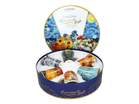 CARMANI Van Gogh — komplet 6 kubków 350 ml w pudełku prezentowym