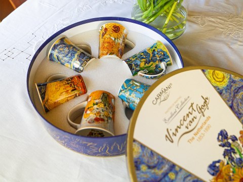 CARMANI Van Gogh — komplet 6 kubków 350 ml w pudełku prezentowym