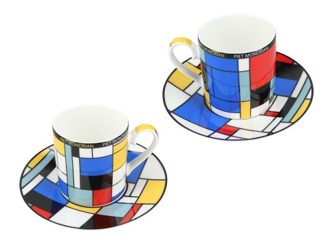CARMANI Mondrian Composition A — filiżanka ze spodkiem 200 ml