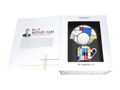 CARMANI Mondrian Composition A — filiżanka ze spodkiem 200 ml