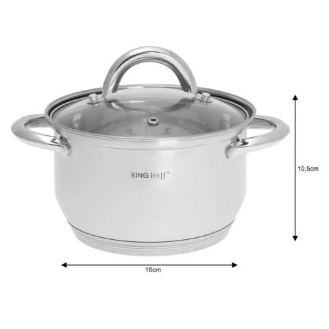 KINGHOFF KH-4450 - komplet garnków i patelni z pokrywkami, 12 elementów