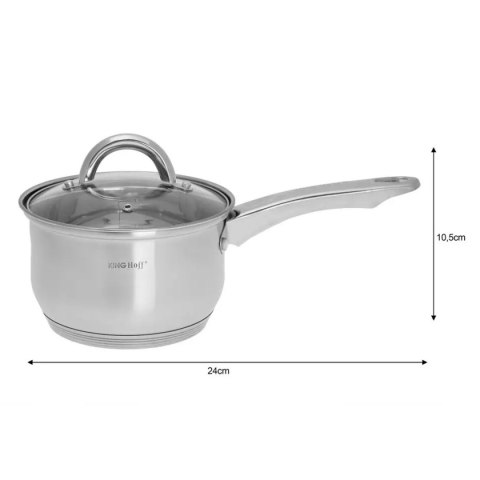 KINGHOFF KH-4450 - komplet garnków i patelni z pokrywkami, 12 elementów
