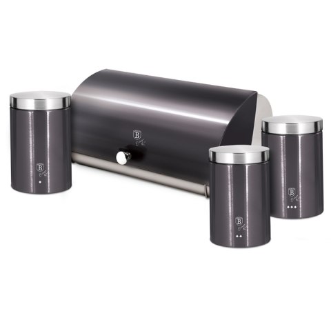 Berlinger Haus BH-6732 CARBON PRO — chlebak z 3 pojemnikami kuchennymi