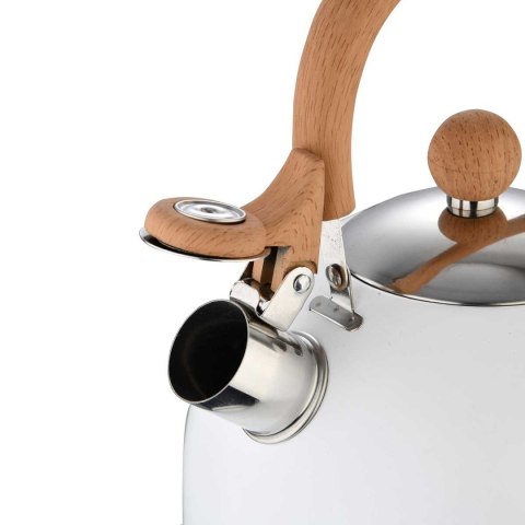 Bergner Naturally BG-37304 - czajnik z gwizdkiem 2,3 l, biały
