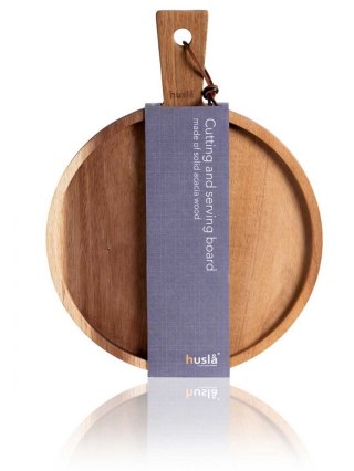 HUSLA 73921 - akacjowa deska do krojenia i serwowania, 30 cm