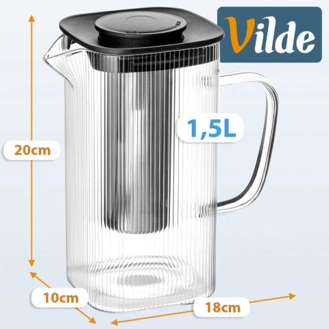 Vilde 259756 - dzbanek szklany 1,5 l z zaparzaczem