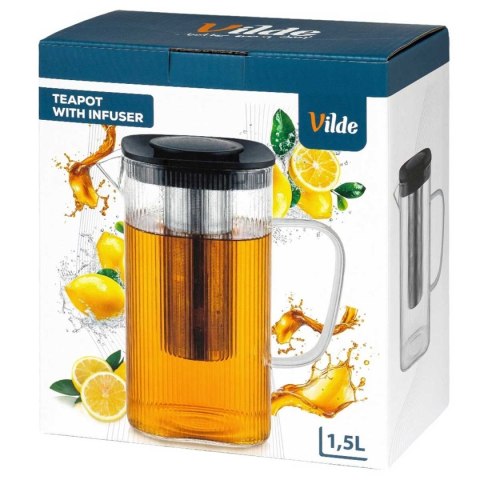 Vilde 259756 - dzbanek szklany 1,5 l z zaparzaczem