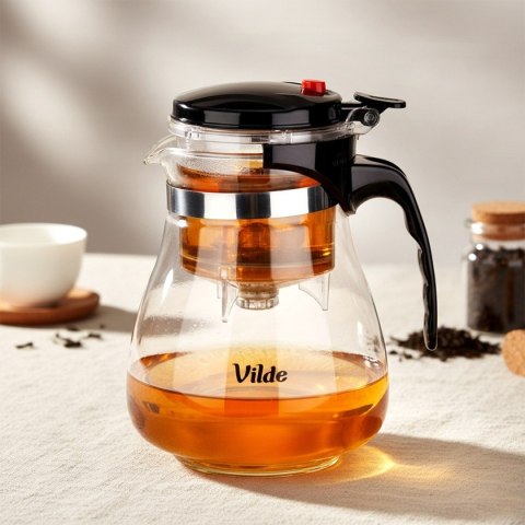 Vilde 259418 - dzbanek szklany z zaparzaczem spustowym, 1,65 l