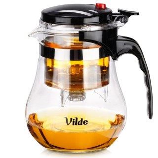 VILDE 259417 - szklany dzbanek z zaparzaczem spustowym, 1150 ml