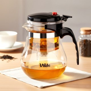 VILDE 259417 - szklany dzbanek z zaparzaczem spustowym, 1150 ml