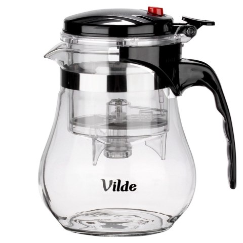 VILDE 259417 - szklany dzbanek z zaparzaczem spustowym, 1150 ml