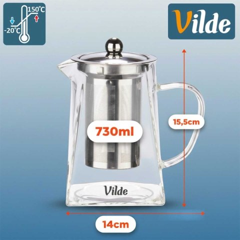 VILDE 259412 - szklany dzbanek z wyjmowanym zaparzaczem, 730 ml