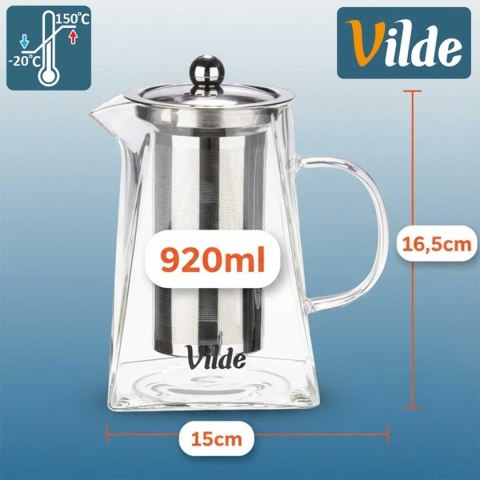 VILDE 259413 - szklany dzbanek z wyjmowanym zaparzaczem, 920 ml