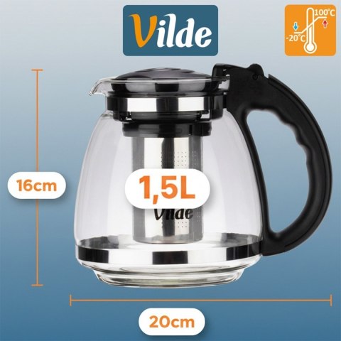 Szklany dzbanek z zaparzaczem 1,5 l - 259429