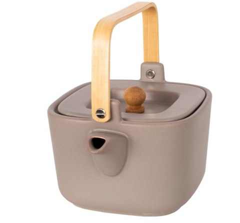 HUSLA HYGGE - ceramiczny dzbanek do herbaty 1 l, szary