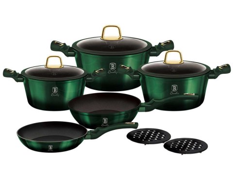 Berlinger Haus Emerald BH-6065 - komplet naczyń z powłoką tytanową, 10 elementów