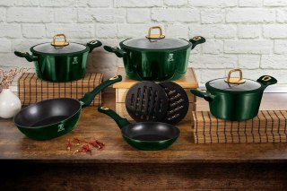 Berlinger Haus Emerald BH-6065 - komplet naczyń z powłoką tytanową, 10 elementów