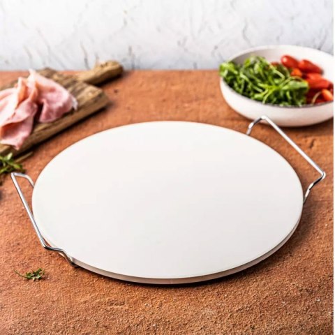 KLAUSBERG KB-7788 — kamień do pieczenia i serwowania pizzy 33 cm ze stojakiem