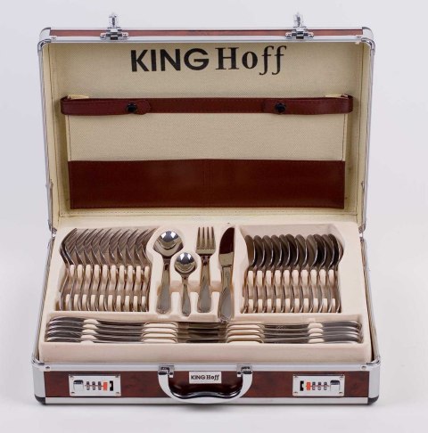 KINGHOFF KH-3554 - komplet sztućców 72 elementy dla 12 osób, satyna