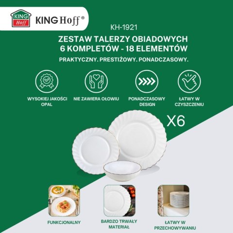KINGHOFF MARIGOLD KH-1921 - serwis obiadowy dla 6 osób, 18 elementów