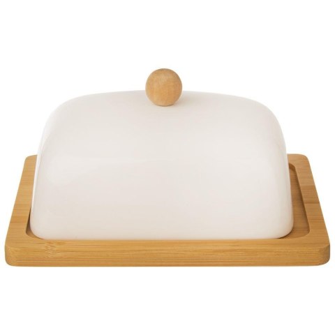 Orion WhiteLine 127144 - maselniczka porcelanowa z bambusem