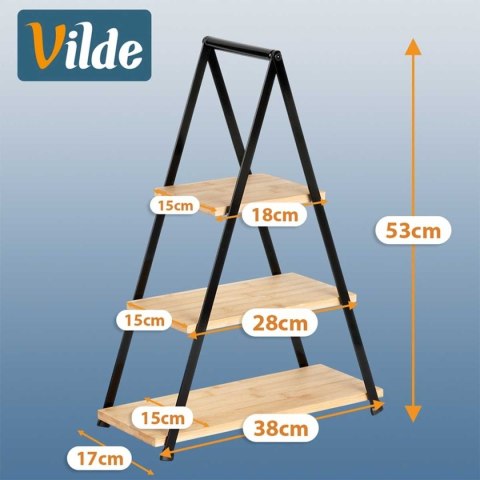 Vilde 139454 - patera bambusowa 3-poziomowa, wysokość 53 cm