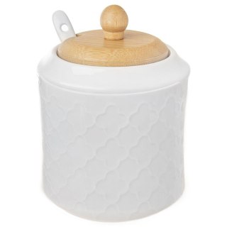 ORION WHITE LINE 126715 - porcelanowa cukiernica z łyżeczką