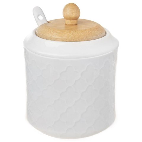 ORION WHITE LINE 126715 - porcelanowa cukiernica z łyżeczką