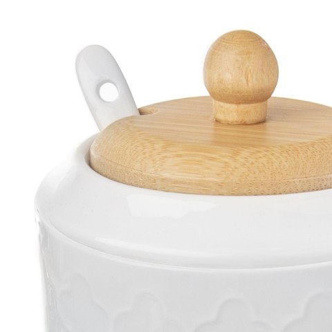 ORION WHITE LINE 126715 - porcelanowa cukiernica z łyżeczką