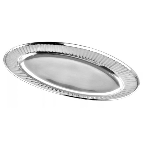 KINGHOFF KH-2072 - stalowa taca owalna do serwowania, 25 cm