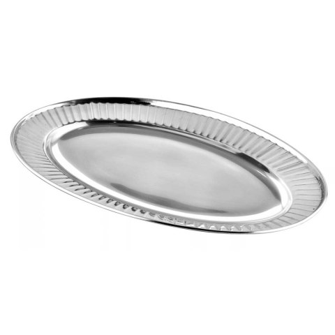 KINGHOFF KH-2074 - stalowa taca owalna do serwowania, 35 cm