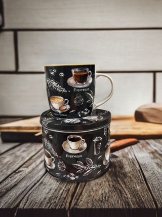 Barista Kubek Porcelanowy w Ozdobnej Puszce 350 ml