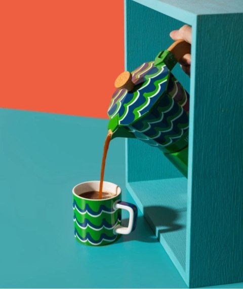 La Cafetière Ceramiczna filiżanka do espresso Cyan Tides, Zielona, 120 ml